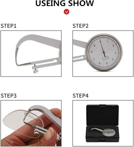 Lens Thickness Measurement Clock Eyeglasses Measurement Tool by dhoptical in Kuwait