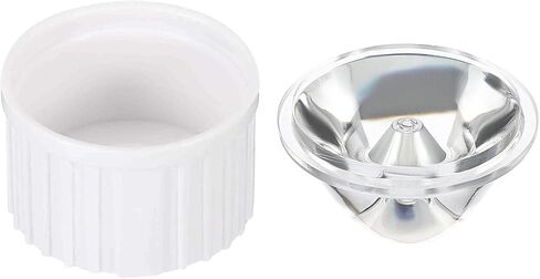 PATIKIL 20mm LED Lens 5 Degree with Plastic Holder, 8 Set Acrylic Optical Lenses for 1W 3W High Power LED Light, White/Transparent in Kuwait