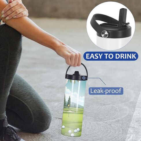 4 عبوات من الأغطية البديلة، مناسبة لكوب التسامي سعة 20 أونصة مع فم كوب ملولب (قطر الكوب الداخلي: 7 سم/2.75 بوصة)، غطاء بماصة مانع للتسرب مع مقبض محمول (أسود) in Kuwait