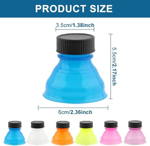 EMVANV 12 PCs Can Lids,Reusable Can Drink Lids Plastic Can Cap for Beer Juice Drinks and Other Canned Beverages(blue, yellow, pink, white, orange, purple) in Saudi Arabia