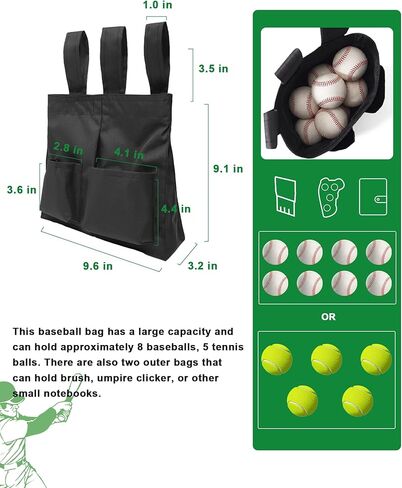 ريدجينو 2 قطعة حقيبة كرة الحكم مجموعة حكم البيسبول البيسبول مع جيوب للحزام in Kuwait