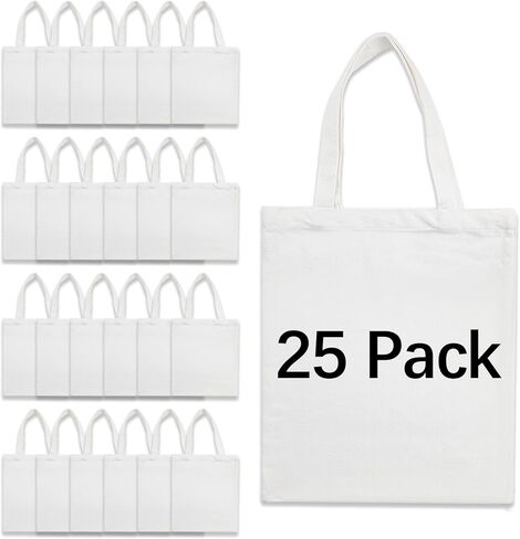 ORJ 12PCS Sublimation Tote Bags, blank canvas tote bags for sublimation,polyester tote bags for DIY Crafting and Decorating 12.2 * 14.2 in in Kuwait