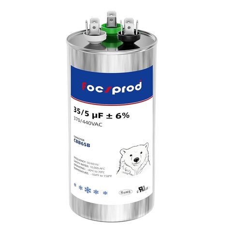 [معترف به من قبل UL] FOCSPROD CBB65 40+5 فائق التوهج مكثف تيار متردد مزدوج التشغيل، 40/5 MFD ±6% 370 فولت/440 فولت 440 فولت استبدال مكثف مستدير، HVAC لبدء محرك مروحة وحدة التيار المتردد، مضخة حرارية أو مكثف مستقيم in Kuwait