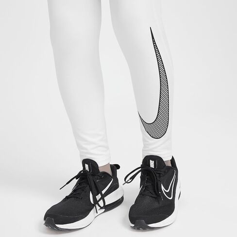 Nike Pro Warm Big Kids' (Boys') Dri-FIT Training Tights (HF4364-100, White/Black) Size X-Large in Saudi Arabia