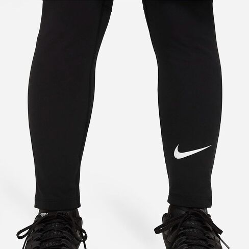 بنطال ضيق Pro Dri-FIT™ من نايكي للأطفال (للأطفال الصغار/الأطفال الكبار) أسود/أبيض LG (14-16 طفل كبير) in Saudi Arabia