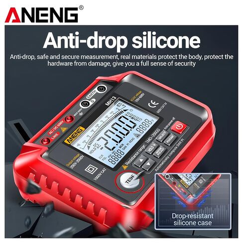 MH13 أوم جهاز قياس الجهد الكهربائي الرقمي المتعدد Megometro العزل الأرض عالية المقاومة متر اختبار Megohmmeter أداة in Kuwait