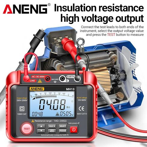 MH13 أوم جهاز قياس الجهد الكهربائي الرقمي المتعدد Megometro العزل الأرض عالية المقاومة متر اختبار Megohmmeter أداة in Kuwait