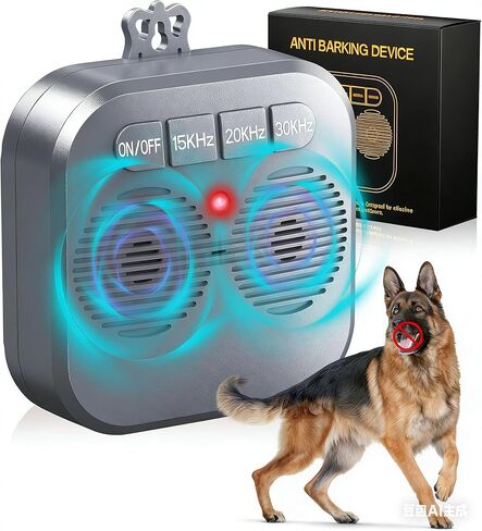 Anti Barking Device for Dog, Ultrasonic Dog Bark Deterrent Devices, Rechargeable Dog Bark Box Indoor & Outdoor Use, Safe & Humane Barking Silncer with 3 Modes Up to 33FT Range in Kuwait
