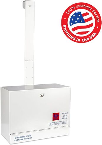 POCHAR Stainless Steel Specimen Lock Box - Over-the-Door Hanging Specimen Drop Box for Labs, Clinics, and Medical Offices - Lockable Specimen Collection Boxes for Specimen Handling and Storage in Saudi Arabia