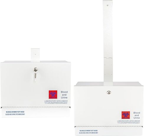 POCHAR Stainless Steel Specimen Lock Box - Over-the-Door Hanging Specimen Drop Box for Labs, Clinics, and Medical Offices - Lockable Specimen Collection Boxes for Specimen Handling and Storage in Saudi Arabia