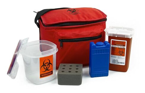 Hopkins Medical Products Blood Sample and Needle System. 9 inches x 7 inches x 5.5 inches in Kuwait