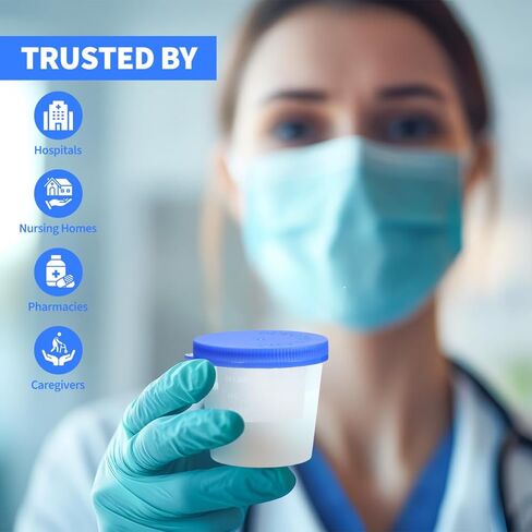 30 قطعة من أكواب جمع البلغم للاستعمال مرة واحدة من إكسيرت مع أغطية مانعة للتسرب، حاويات عينات طبية 40 مل لتخزين البلغم والعينات in Saudi Arabia