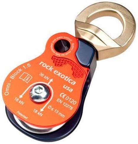 Rock Exotica Omni Block 1.5 Single Block Works with up to 13mm Rope in Kuwait