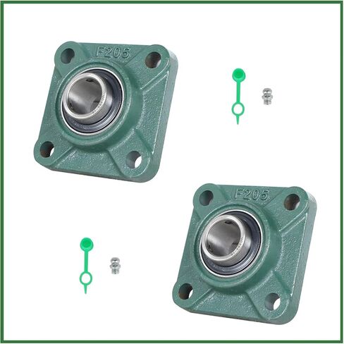 2Pcs UCF205-16 Square Solid Base Block Mounted Bearing 1In Bore 4 Bolt for Agricultural Machinery in Saudi Arabia