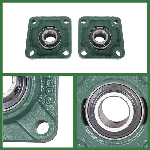 2Pcs UCF205-16 Square Solid Base Block Mounted Bearing 1In Bore 4 Bolt for Agricultural Machinery in Saudi Arabia