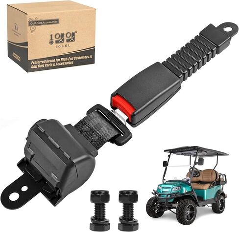 أحزمة مقاعد عربة الجولف القابلة للسحب 10L0L (47.64 بوصة)، أحزمة مقاعد عالمية لـ Yamaha EZGO، نادي السيارات، Go Kart، UTV، قطعتان من أحزمة الأمان القابلة للسحب لعربة الجولف والمقعد الخلفي in Kuwait