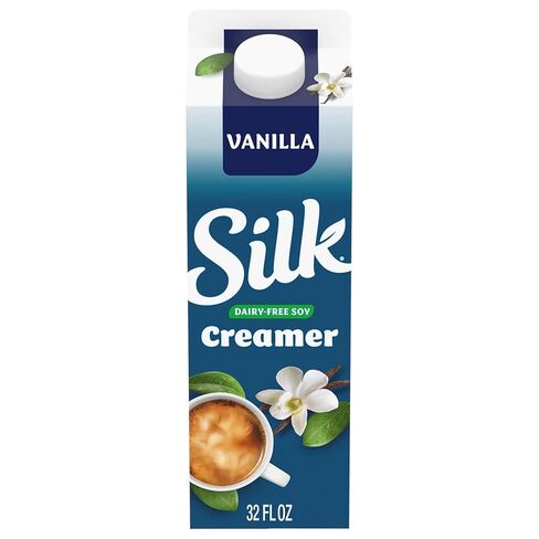 Silk Soy Creamer, Vanilla, Smooth, Lusciously Creamy Dairy Free and Gluten Free Creamer From the No. 1 Brand of Plant Based Creamers, 32 FL OZ Carton in Saudi Arabia