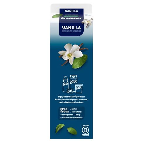 Silk Soy Creamer, Vanilla, Smooth, Lusciously Creamy Dairy Free and Gluten Free Creamer From the No. 1 Brand of Plant Based Creamers, 32 FL OZ Carton in Saudi Arabia