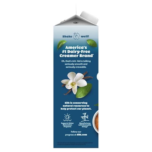 Silk Soy Creamer, Vanilla, Smooth, Lusciously Creamy Dairy Free and Gluten Free Creamer From the No. 1 Brand of Plant Based Creamers, 32 FL OZ Carton in Saudi Arabia