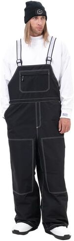 SNOWVERB Baggy Snow Bib Pants Waterproof Ski Bib Overalls Adjustable Snowboard Bibs Winter Snowsports Men in Saudi Arabia