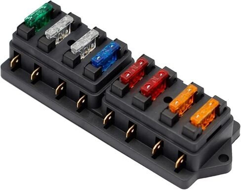 8 Way Fuse Holder Box Car Vehicle Circuit Blade Fuse Box Block with ATO Fuse Block Auto Car Accessories in Kuwait