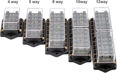 8 Way Fuse Holder Box Car Vehicle Circuit Blade Fuse Box Block with ATO Fuse Block Auto Car Accessories in Kuwait