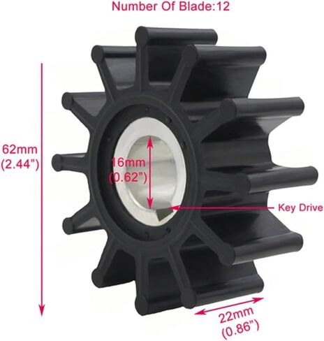 for 9000K Sea Water Cooling Pump Impeller Kit for 09000K 500165 229826 7172-01 in Kuwait