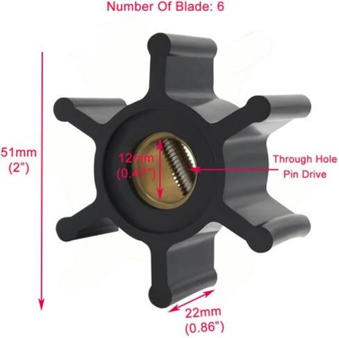 1pcs 653-0001 18653-0001 Flexible Water Pump Impeller Kit for J 653-0001 653-0003 128397-42500 128377-42500 in Kuwait