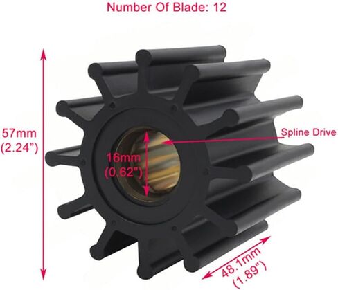 1pcs 21213664 Sea Water Pump Flexible Impeller Kit for 21213664 3588914 3593660 21951352 3584350 in Kuwait