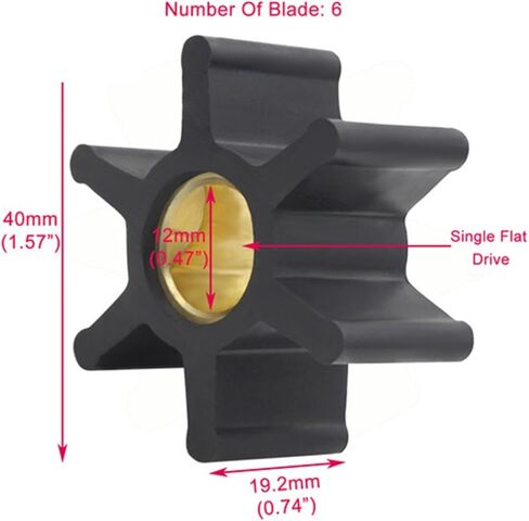 1pc for 8000K Inboard Flexible Water Pump Impeller Kit for 359978 23-3314 7013-01 in Kuwait