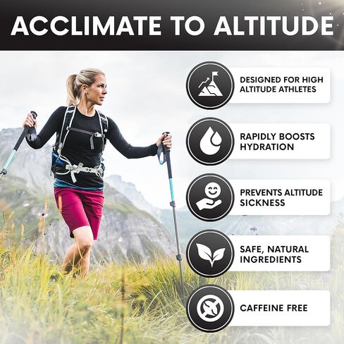 أقراص التأقلم مع داء الارتفاع (20 قرصًا) | يدعم التأقلم السريع على الارتفاعات والانتعاش | الوقاية من داء المرتفعات والمساعدة على الترطيب | دواء داء الارتفاعات للارتفاعات العالية in Kuwait