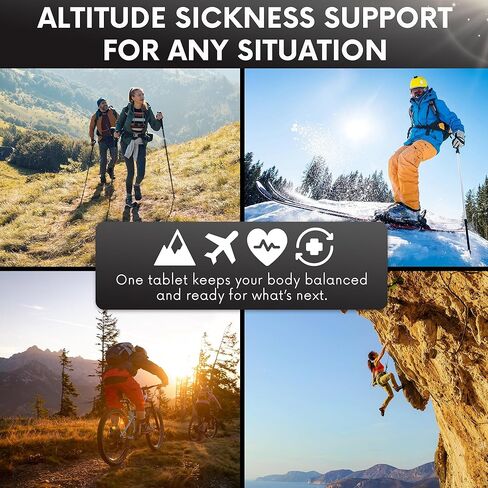 أقراص التأقلم مع داء الارتفاع (20 قرصًا) | يدعم التأقلم السريع على الارتفاعات والانتعاش | الوقاية من داء المرتفعات والمساعدة على الترطيب | دواء داء الارتفاعات للارتفاعات العالية in Kuwait
