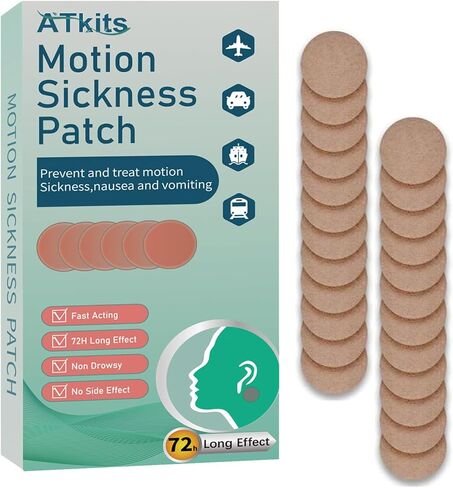 40PCS Motion Sickness Patches, Anti Nausea Sea Sickness Patch for Cruise, No Side Effects for Car and Boat Rides, Ships, Cruise and Airplane & Other Forms of Transport - for Adults and Kids (40PCS) in Saudi Arabia
