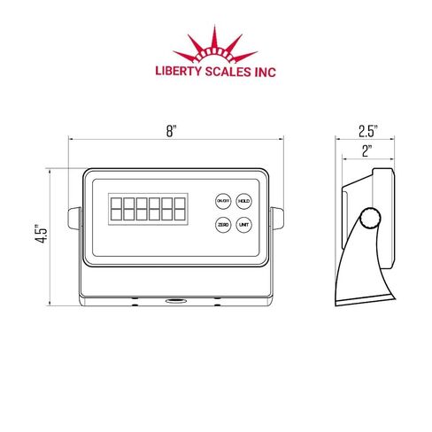 مؤشر ميزان ليبرتي LS-7515-C البديل - مؤشر رقمي عالي الدقة متوافق مع أي ميزان أرضي أو مقعد - متعدد الوحدات (رطل/كجم/أونصة)، للاستخدام الصناعي والتجاري in Saudi Arabia