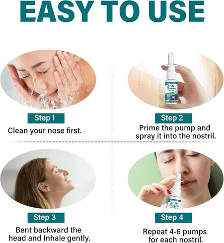 رذاذ مضاد للشخير - رذاذ طبيعي متطور لتخفيف الشخير، تركيبة 30 مل لفتح ممرات الهواء من أجل نوم أفضل، وتخفيف فعال للشخير لك ولشريكك in Kuwait