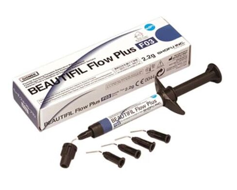 Shofu 2016 Beautifil Flow Plus Composite Restorative Syringe, A3 Shade, F03 Low Flow Viscosity, 2.2 g Size in Kuwait