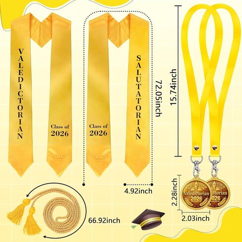 5 قطع من وشاح التخرج من فئة 2026 مع حبل شرف وسام جائزة التخرج in Kuwait