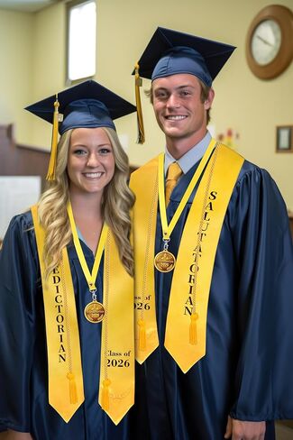 5 قطع من وشاح التخرج من فئة 2026 مع حبل شرف وسام جائزة التخرج in Kuwait