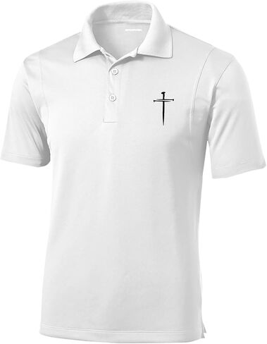 Trenz Shirt Company Mens Christian Polo Assored Nail Cross Golf Polo in Kuwait