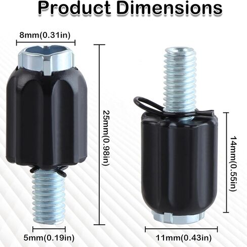 KEWAYO Bike Transmission Fine Adjustment Screws Index Adjusting Barrel M5 Downtube Barrel Adjuster for Bicycle Transmission Front and Rear Paddle Adjustment Brake Adjustment, etc. (M5) 10PCS in Saudi Arabia