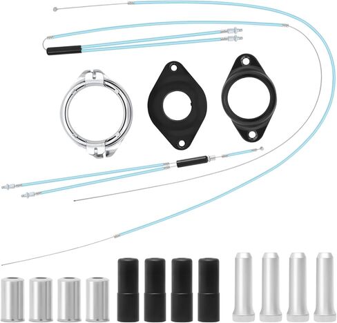 BMX Bike Gyro Brake Cables Front+Rear (Upper+Lower) with Spinner Rotor - Premium Stainless Steel Cable&Housing Complete Replacement Kit, Stable Flexible for Most Gyro Systems & 20" Bikes, Professional in Kuwait