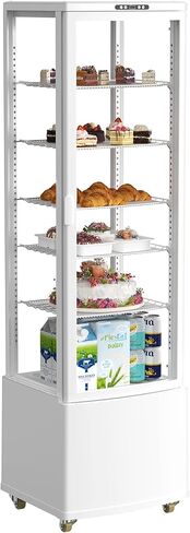 ثلاجة عرض الكيك ابستريمان، 10 قدم مكعب. حافظة عرض تجارية بطول 280 لتر، مبرد مخبز زجاجي مزدوج الطبقات، مع ضوء LED، للمقهى والمخبز والمطاعم in Kuwait