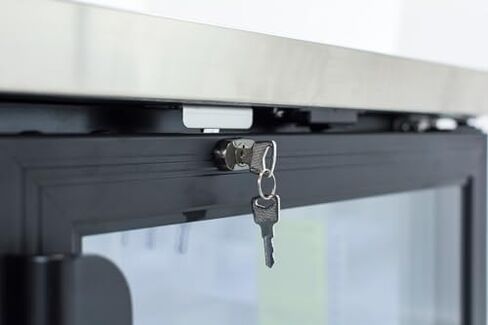 Empura 90" Back Bar Cooler Cabinet with 3 Swing Glass Doors | Commercial Refrigerator Fridge Beverage Beer for Restaurant Buffet | 90.4" W x 27.6" D x 42.5" H, Stainless Steel Countertop, Black, 115v in Kuwait