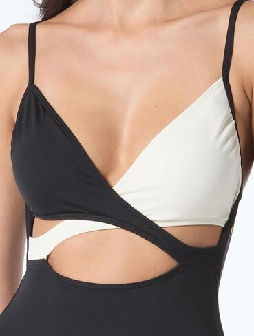 Vince Camuto Women's Solid Tie Front Halter One Piece in Saudi Arabia