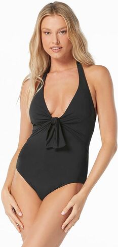 Vince Camuto Women's Solid Tie Front Halter One Piece in Saudi Arabia