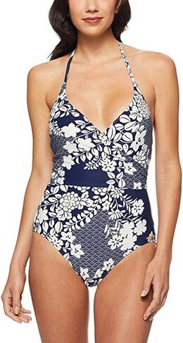 Vince Camuto Women's Solid Tie Front Halter One Piece in Saudi Arabia