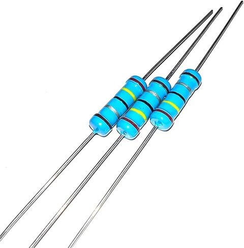 20Pcs 2W Metal Film Resistor 1% 2R4 24R 240R 2K4 24K 240K 2.4 24 240 Ohm R K Five-Color Ring Resistance 0.1R-10M(MF 2W 47K 20pcs) in Kuwait