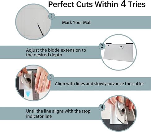 Retractable Mat Cutter - 45° Bevel Blade Mat Board Cutting Cutter Tool for Framing, Artwork, Custom Mat Board, Picture Frames in Kuwait