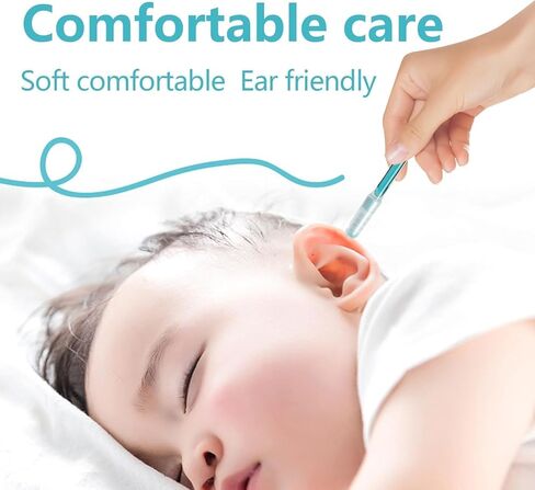 48 Pcs Earwax Removal Adhesive Swabs Ear Wax Removal Tool & Ear Cleaning Tool Kit, with Gentle Removal Stick for All Ages in Kuwait