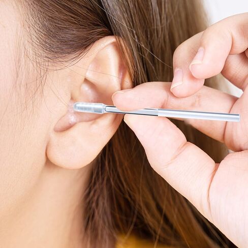 48 Pcs Earwax Removal Adhesive Swabs Ear Wax Removal Tool & Ear Cleaning Tool Kit, with Gentle Removal Stick for All Ages in Kuwait